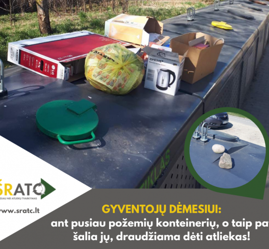 Bus vykdomas bendro naudojimo konteinerių plovimas ir dezinfekavimas